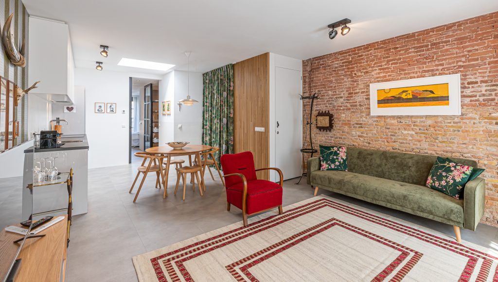 Woonkamer Longstay suite 19 bij hotel Goud en Zilver